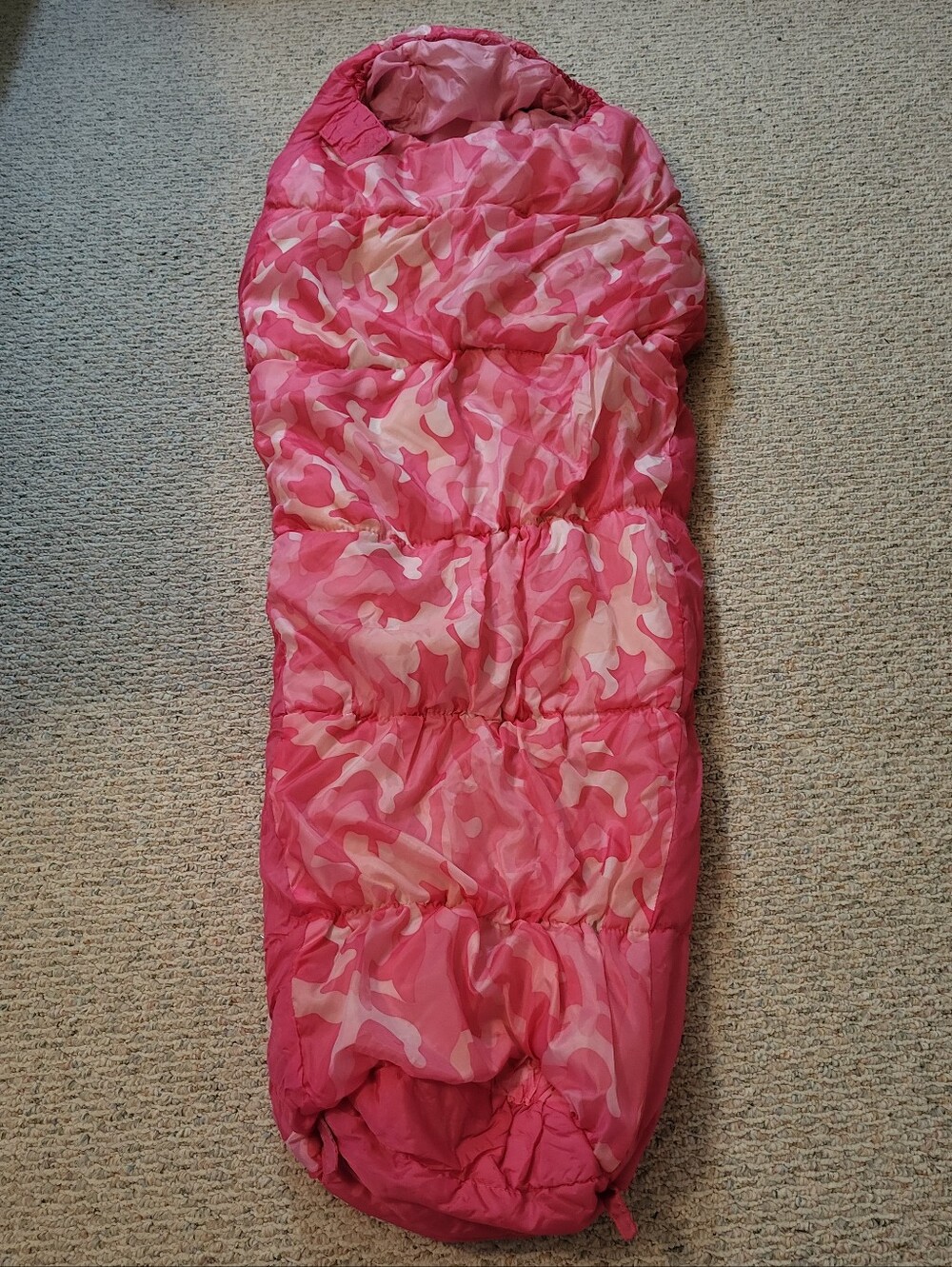 Pink Camo Kids Sleeping Bag